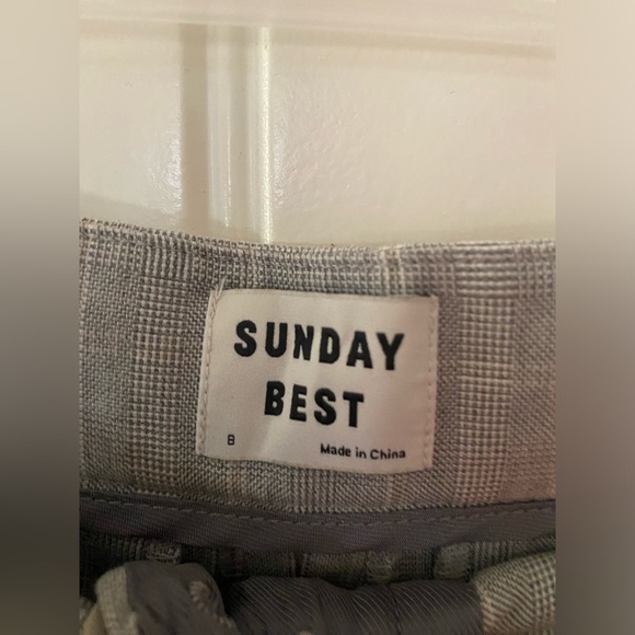 Aritzia Sunday Best Plaid wide Leg Trousers - Picture 4 of 6